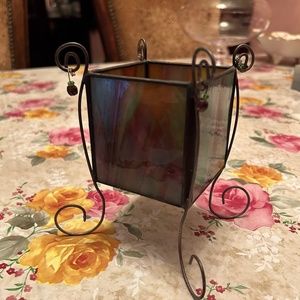 Diane Markin Square and Footed Candle Holder